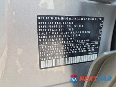 Zdjęcie 12 z 12 samochodu: 2026 VOLKSWAGEN TAOS S VIN:3VV5C7B28TM028040 - miniatura