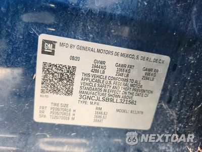 Zdjęcie 14 z 14 samochodu: 2020 CHEVROLET TRAX 1LT VIN:3GNCJLSB9LL321561 - miniatura