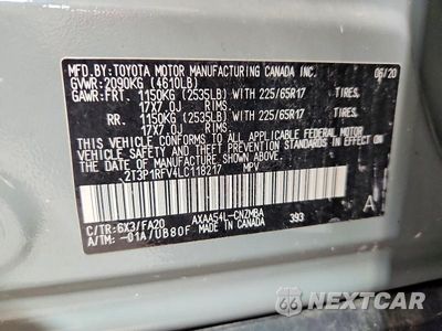 Zdjęcie 13 z 13 samochodu: 2020 TOYOTA RAV4 XLE VIN:2T3P1RFV4LC118217 - miniatura