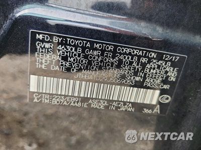 Zdjęcie 12 z 12 samochodu: 2018 LEXUS IS 300 VIN:JTHBA1D29J5069053 - miniatura