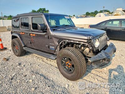 Czwarte zdjęcie samochodu z boku: 2021 JEEP WRANGLER UNLIMITED SAHARA 4XE VIN:1C4JJXP69MW847638 - miniatura