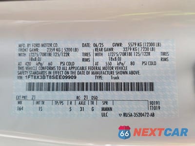 Zdjęcie 12 z 12 samochodu: 2025 FORD F350 SUPER DUTY VIN:1FT8X3BT8SEE09909 - miniatura
