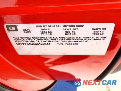 Zdjęcie 13 z 13 samochodu: 2005 CHEVROLET CORVETTE VIN:1G1YY34U555122544 - miniatura