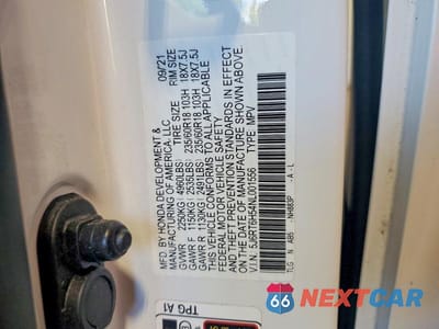 Zdjęcie 13 z 13 samochodu: 2022 HONDA CR-V EX VIN:5J6RT6H54NL001556 - miniatura