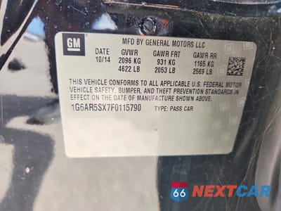 Zdjęcie 13 z 13 samochodu: 2015 CADILLAC CTS LUXURY COLLECTION VIN:1G6AR5SX7F0115790 - miniatura