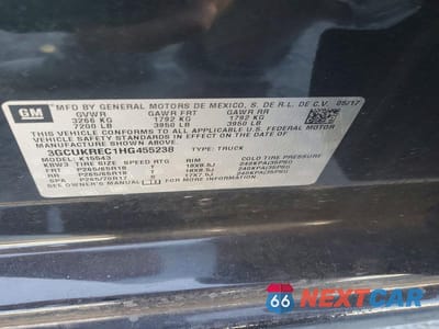 Zdjęcie 12 z 12 samochodu: 2017 CHEVROLET SILVERADO K1500 LT VIN:3GCUKREC1HG455238 - miniatura