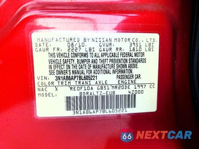 Zdjęcie 12 z 12 samochodu: 2011 NISSAN SENTRA 2.0 VIN:3N1AB6AP7BL605221 - miniatura