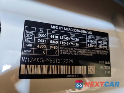 Zdjęcie 13 z 13 samochodu: 2025 MERCEDES-BENZ SPRINTER 2500 VIN:W1Z4KGHY6ST212229 - miniatura