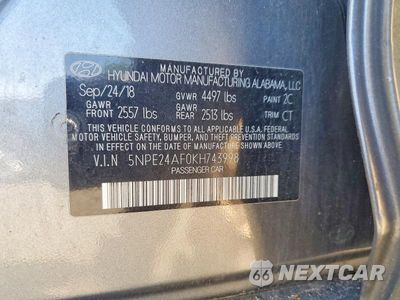 Zdjęcie 12 z 12 samochodu: 2019 HYUNDAI SONATA SE VIN:5NPE24AF0KH743998 - miniatura