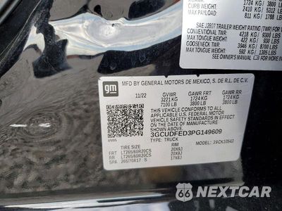 Zdjęcie 12 z 12 samochodu: 2023 CHEVROLET SILVERADO K1500 LT TRAIL BOSS VIN:3GCUDFED3PG149609 - miniatura