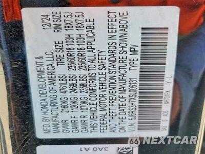 Zdjęcie 13 z 13 samochodu: 2025 HONDA CR-V EXL VIN:5J6RS3H7XSL006131 - miniatura