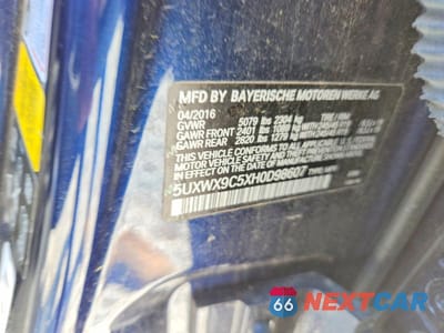 Zdjęcie 13 z 13 samochodu: 2017 BMW X3 XDRIVE28I VIN:5UXWX9C5XH0D98607 - miniatura