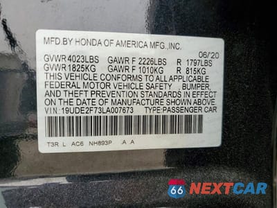 Zdjęcie 12 z 12 samochodu: 2020 ACURA ILX PREMIUM VIN:19UDE2F73LA007673 - miniatura