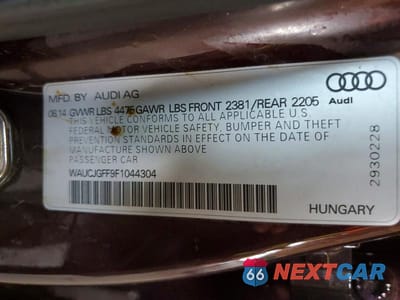 Zdjęcie 12 z 12 samochodu: 2015 AUDI A3 PREMIUM PLUS VIN:WAUCJGFF9F1044304 - miniatura