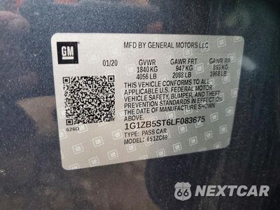 Zdjęcie 12 z 12 samochodu: 2020 CHEVROLET MALIBU LS VIN:1G1ZB5ST6LF083675 - miniatura