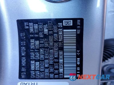 Zdjęcie 12 z 12 samochodu: 2021 HONDA CLARITY TOURING VIN:JHMZC5F30MC002007 - miniatura
