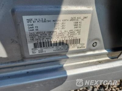 Zdjęcie 12 z 12 samochodu: 2008 MITSUBISHI GALANT ES VIN:4A3AB36FX8E014429 - miniatura