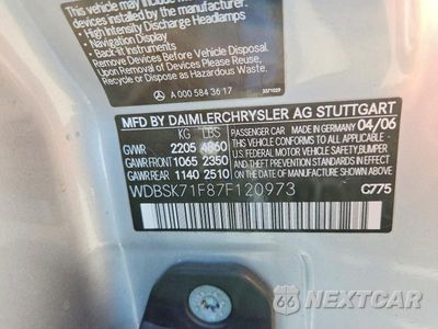 Zdjęcie 12 z 12 samochodu: 2007 MERCEDES-BENZ SL 550 VIN:WDBSK71F87F120973 - miniatura