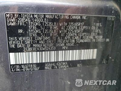 Zdjęcie 14 z 14 samochodu: 2013 TOYOTA RAV4 LE VIN:2T3BFREV3DW124359 - miniatura