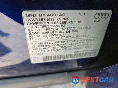 Zdjęcie 12 z 12 samochodu: 2018 AUDI SQ5 PRESTIGE VIN:WA1C4AFY4J2088801 - miniatura