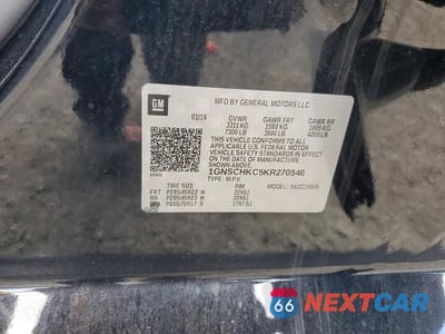 Zdjęcie 13 z 13 samochodu: 2019 CHEVROLET SUBURBAN C1500 LT VIN:1GNSCHKC5KR270546 - miniatura