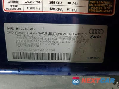 Zdjęcie 12 z 12 samochodu: 2012 AUDI A3 PREMIUM PLUS VIN:WAUKJAFM2CA131156 - miniatura