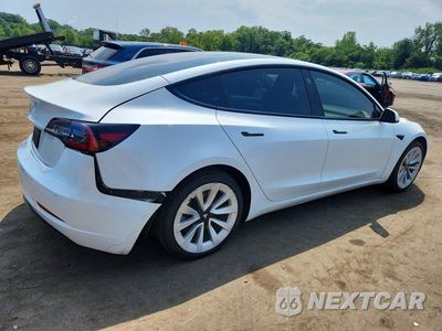 Trzecie zdjęcie samochodu z tyłu: 2022 TESLA MODEL 3 VIN:5YJ3E1EAXNF320344 - miniatura