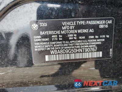 Zdjęcie 12 z 12 samochodu: 2017 BMW 330 XI VIN:WBA8D9G50HNT90767 - miniatura