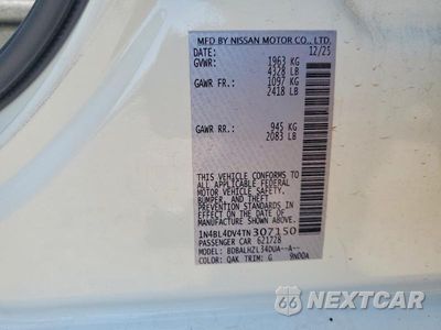 Zdjęcie 12 z 12 samochodu: 2026 NISSAN ALTIMA SV VIN:1N4BL4DV4TN307150 - miniatura