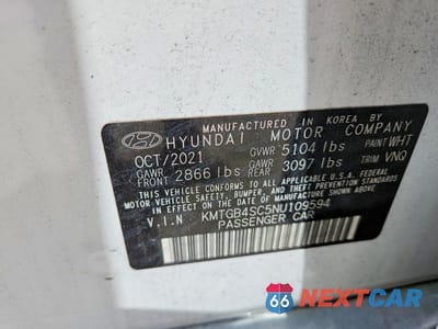 Zdjęcie 13 z 13 samochodu: 2022 GENESIS G80 2.5T VIN:KMTGB4SC5NU109594 - miniatura