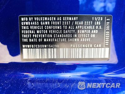 Zdjęcie 12 z 12 samochodu: 2024 VOLKSWAGEN GOLF R VIN:WVWFB7CDXRW154298 - miniatura