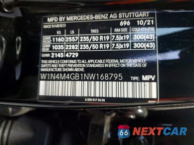Zdjęcie 13 z 13 samochodu: 2022 MERCEDES-BENZ GLB 250 VIN:W1N4M4GB1NW168795 - miniatura