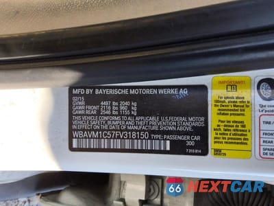 Zdjęcie 13 z 13 samochodu: 2015 BMW X1 SDRIVE28I VIN:WBAVM1C57FV318150 - miniatura