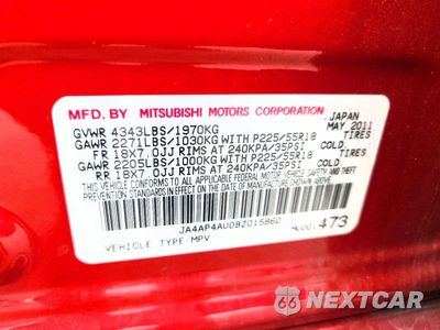 Zdjęcie 13 z 13 samochodu: 2011 MITSUBISHI OUTLANDER SPORT SE VIN:JA4AP4AU0BZ015860 - miniatura