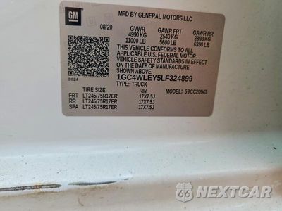 Zdjęcie 12 z 12 samochodu: 2020 CHEVROLET SILVERADO C2500 HEAVY DUTY VIN:1GC4WLEY5LF324899 - miniatura