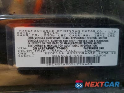 Zdjęcie 13 z 13 samochodu: 2013 NISSAN SENTRA S VIN:3N1AB7AP0DL774683 - miniatura