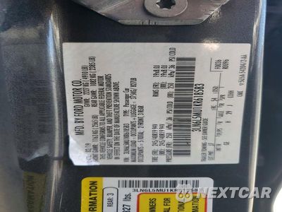 Zdjęcie 13 z 13 samochodu: 2019 LINCOLN MKZ RESERVE II VIN:3LN6L5MU1KR618583 - miniatura