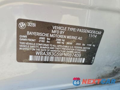 Zdjęcie 12 z 12 samochodu: 2015 BMW 328 XI VIN:WBA3B3G59FNR87409 - miniatura