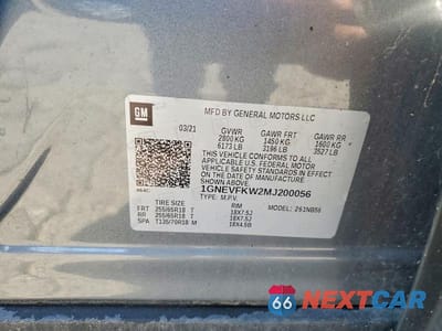 Zdjęcie 13 z 13 samochodu: 2021 CHEVROLET TRAVERSE LS VIN:1GNEVFKW2MJ200056 - miniatura
