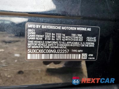 Zdjęcie 13 z 13 samochodu: 2022 BMW X7 M50I VIN:5UXCX6C08N9J22257 - miniatura