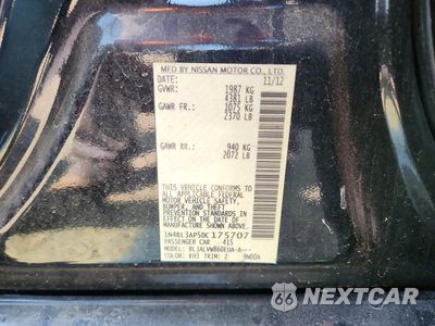 Zdjęcie 12 z 12 samochodu: 2013 NISSAN ALTIMA 3.5 S VIN:1N4BL3AP5DC175707 - miniatura