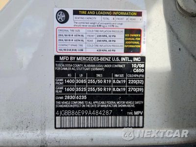Zdjęcie 13 z 13 samochodu: 2009 MERCEDES-BENZ ML 350 VIN:4JGBB86E99A484287 - miniatura