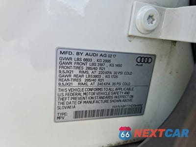 Zdjęcie 13 z 13 samochodu: 2017 AUDI Q7 PRESTIGE VIN:WA1VABF77HD044692 - miniatura