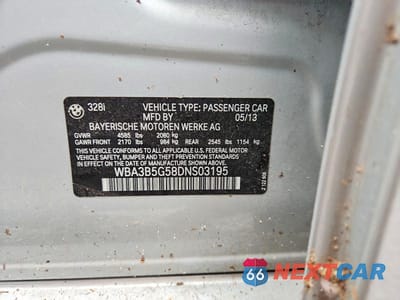 Zdjęcie 12 z 12 samochodu: 2013 BMW 328 VIN:WBA3B5G58DNS03195 - miniatura