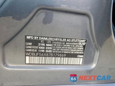 Zdjęcie 12 z 12 samochodu: 2007 MERCEDES-BENZ E 350 VIN:WDBUF56X87B179869 - miniatura