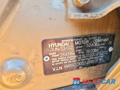 Zdjęcie 13 z 13 samochodu: 2002 HYUNDAI SANTA FE GLS VIN:KM8SC73D32U314028 - miniatura
