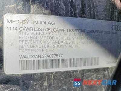 Zdjęcie 12 z 12 samochodu: 2015 AUDI S4 PREMIUM PLUS VIN:WAUDGAFL3FA077577 - miniatura