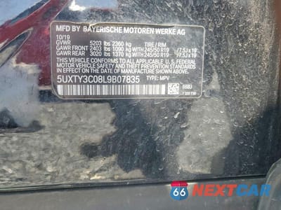 Zdjęcie 12 z 12 samochodu: 2020 BMW X3 SDRIVE30I VIN:5UXTY3C08L9B07835 - miniatura