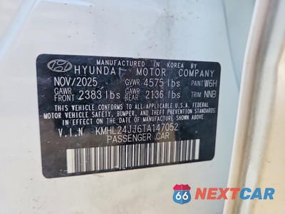 Zdjęcie 12 z 12 samochodu: 2026 HYUNDAI SONATA HYBRID BLUE VIN:KMHL24JJ6TA147052 - miniatura