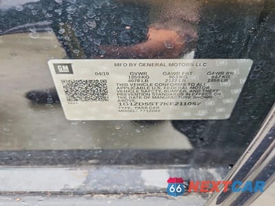 Zdjęcie 12 z 12 samochodu: 2019 CHEVROLET MALIBU LT VIN:1G1ZD5ST7KF211057 - miniatura